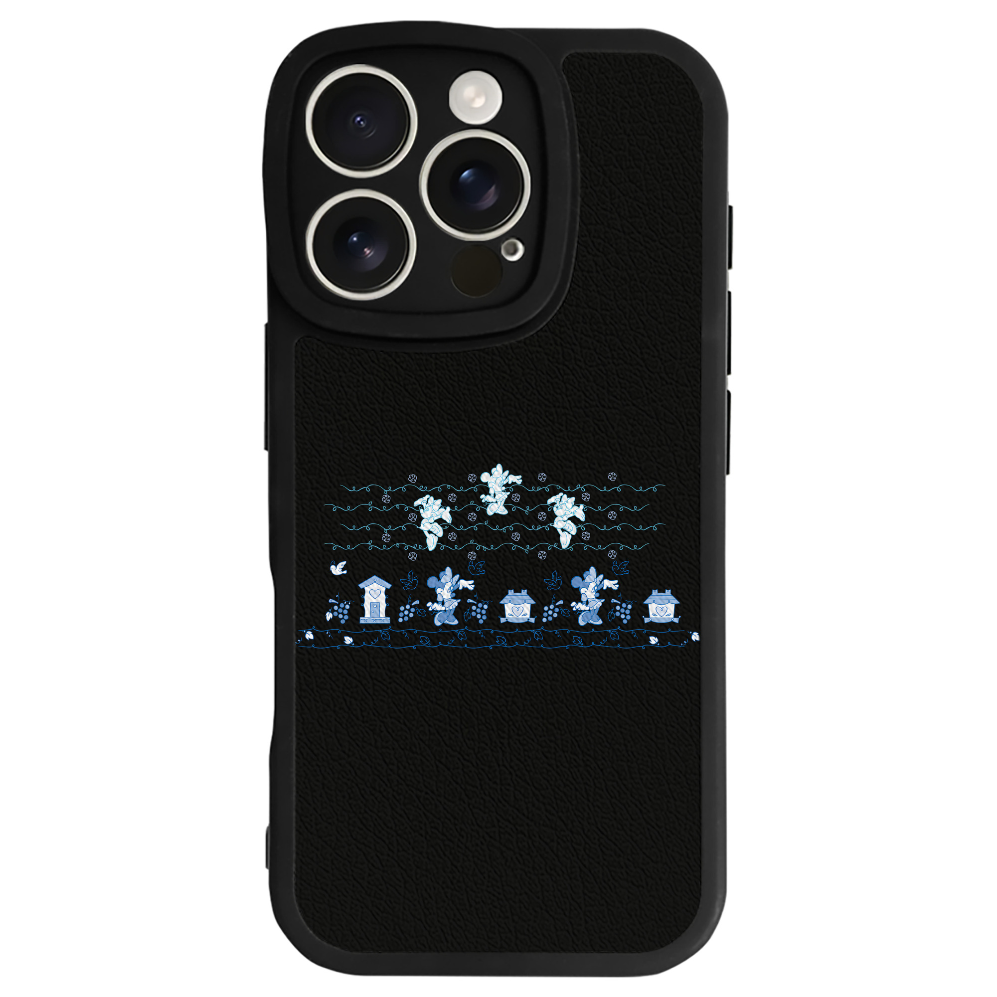 （画像用） ミッキーマウス Mickey Mouse 【iPhone 16シリーズ対応】シリコンスマホケース（レザー調） 材質：シリコン